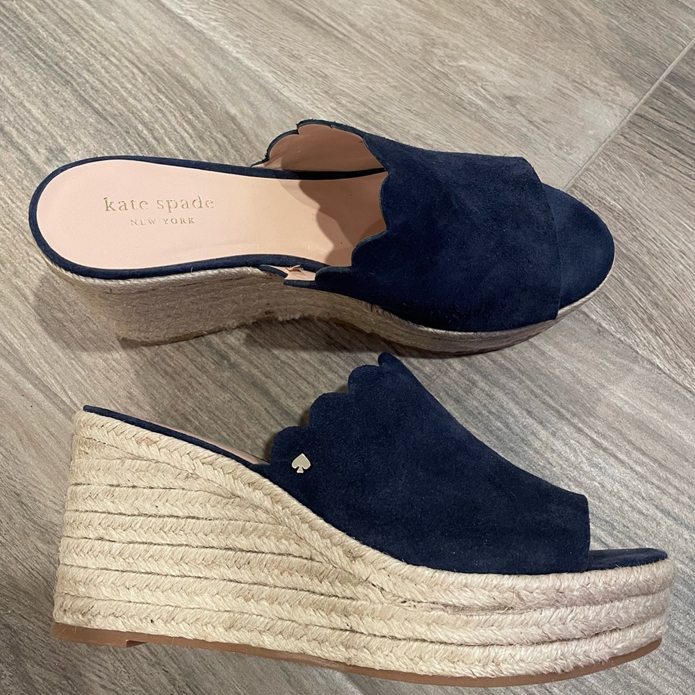 Kate Spade Espadrille, Navy, Size 8